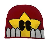 Stylish Winter Cap in Knitted Acrylic Yarn Multipurpose Head Protections Cap Supplies for Wedding Festival Holiday Black Knit