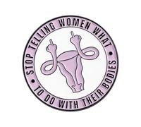 Stylish Womb Inspired Badge Stylish Metallic Pin Trendy Uterus Accessory for Jackets Hats and Everyday Wear Feminist
