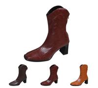 Stylish Womens Boots Pointed Toe Womens Smart Boots Low Block Work Boot Fashionable Office Boot Comfort Chunky Heeled Booties Classic Winter Booties Trendy Urban Bootie For Ladies