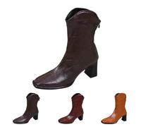 Stylish Womens Boots Pointed Toe Womens Smart Boots Low Block Work Boot Fashionable Office Boot Comfort Chunky Heeled Booties Classic Winter Booties Trendy Urban Bootie For Ladies