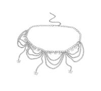Stylish Women's Butterfly Pendant Waist Chain Decorative Multilayer Body Chain Fringed Waist Jewelry Female Gift Ethnic Belt