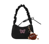Stylish Women's Nylon Bag Fashionable Shoulder Bags Handbag with Embroidered Butterfly