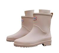 Stylish women's rain shoes for the rainy season with closed toe, comfortable flat sole, trendy design, versatile, ideal raincoats