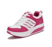 Stylish Women's Trainers, Modern Korean Lightweight Shoes, Sporty Round Lace-Up Shoes, Durable Outsoles, Casual, White, 4 UK