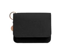 Stylish women's wallet for the daily commute to work. Compact design with firm shape, perfect for a durable and practical small wallet. (Black, 11.5 x 10 x 2 cm)