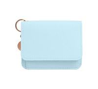 Stylish women's wallet with firm shape for daily commuting, compact design for durable use, practical small wallet for work, everyday life (blue, 11.5 x 10 x 2 cm)