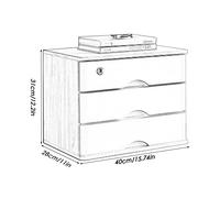 Stylish Wooden Desk with Lockable DrawersEnhance Your Workspace with This Elegant Desk File Cabinet Available in 1/2/3/4 Tier Options for Maximum Storage.