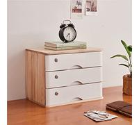 Stylish Wooden Desktop Storage Box with Lockable Drawer - Functional File for Home & Office Perfect for Decluttering Your Workspace