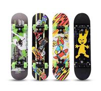 Stylish Wooden Skateboard with Unique Mixed Designs - Lightweight, Durable & Smooth Ride, 60cm
