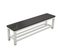 Stylish Wooden Storage Bench with Metal LegsVersatile Entryway Shoe Organizer & Seating for Kitchen Living Room LoungePerfect SpaceSaving Solution