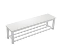 Stylish Wooden Storage Bench with Sturdy Metal Legs MultiFunctional Entryway Shoe Organizer and Comfortable Seating for Kitchen Living Room and Lounge Spaces