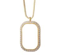 Stylish Word Movie-holic Art Deco Fashion Necklace Pendant Diamond Crystal Golden Jewelry