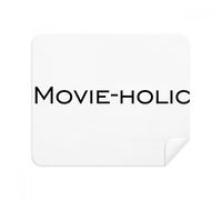 Stylish Word Movie-holic Phone Screen Cleaner Glasses Cleaning Cloth 2pcs Suede Fabric