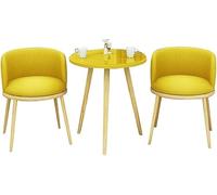 Stylish Yellow Kitchen Dining Chairs for Small Apartments Balconies & Hotels - Versatile Table Combinations for Modern Real Estate Solutions