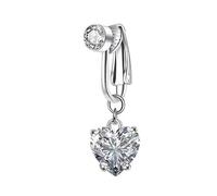 Stylish Zirconia No Piercing Belly Button Clip Easy to Wear Navel Rings Adjustable Comfortable Coppers Body Jewelry Women Belly Adornment, One Size, as described, as described