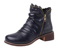StyliShoes Women Boots with Double Side Zipper and Block Heel