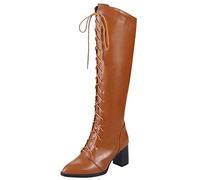 StyliShoes Women Fashion Knee-High Boots with Block Heel