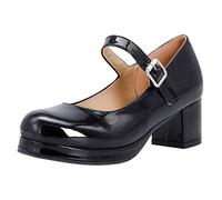StyliShoes Women Mary Jane Shoes with 5-Colour Available and Bukles Black, 11 UK