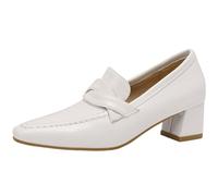 StyliShoes Women's Business Slip-on Square Toe Loafers Solid Color Pumps White
