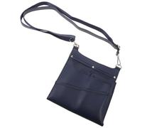 Stylist Scissor Pouch Shoulder Belt, Double Layer PU Tool Bag | Curved Waist Design, Multiple Pockets, Metal Details, for Mobile Hairdressing Services and Beauty Shoots