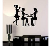 Stylist Silhouette Wall Decal Beauty Hair Salon Spa Nail Art Interior Decor Vinyl Window Stickers Fashion Girls Wallpaper 75x86cm