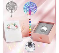 Stylitzy Sympathy Gift for Loss of Loved Ones, Sorry for Your Loss Bereavement Suncatcher for Women, Memorial Crystal Rainbow Maker for Funerals, Miscarriage, Daily Remembrance, Tree of Life