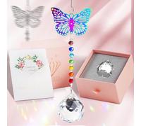 Stylitzy Sympathy Gift for Loss of Loved Ones, Sorry for Your Loss Bereavement Suncatcher for Women, Memorial Crystal Rainbow Maker for Funerals, Miscarriage, Daily Remembrance, Butterfly