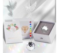 Stylitzy Thank You Gift for Women, Hummingbird Design Appreciation Suncathcer with 40mm Crystal Ball, Unique Grateful Gift for Mom Teacher Friends, Farewell Rainbow Marker for Coworkers