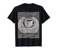 Stylized Abstract Coffee Cup Art for Coffee Lovers T-Shirt