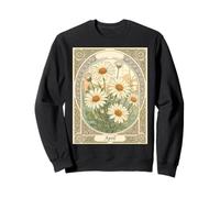 Stylized April Daisy Birth Month Flower Sweatshirt