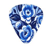 stylized flowers 12 Pack Guitar Picks Plectrums,4 pieces in each of 3 sizes, Suitable for a wide range of stringed instruments