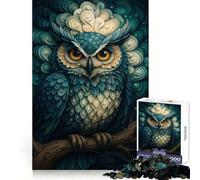 Stylized Owl Portrait Puzzles for Adults 1000 Pieces Strengthen Memory Stress Relief Smooth Edge Heartfelt Gift 50x75cm