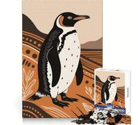 Stylized Penguin Illustration 1000 Piece Jigsaw Puzzles for Adults Pure Logic Toy Soothing Fun Sharp Cut Amazing Present 50x75cm