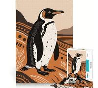 Stylized Penguin Illustration 1000 Pieces Jigsaws Adults Puzzles Mind Exercise Toy Shared Fun Precision Cut Art Display 38x52cm