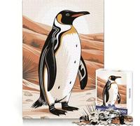 Stylized Penguin in Desert Landscape 1000 Pieces Jigsaws Adults Puzzles Gifts Fine Logic Toy Gentle Leisure Neat Edge Lovely Gift 50x75cm