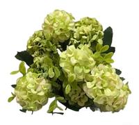 Stylized Silk Hydrangea Bouquet Evoking European Garden Aesthetics for Venue Decoration Portrait Photography and Daily Inspiration (Green)