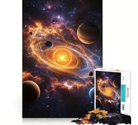 Stylized Solar System Storm And Nebula 1000 Pieces Jigsaws Adults Puzzles Gifts Brain Workout Toy Relaxed Mind Art Assembly Memorable Gift 38x52cm