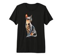 Stylized Sphynx Cat Feline Lover Pet Design Premium T-Shirt