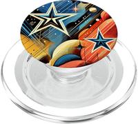 Stylized Star Art Cosmic Design with Artistic Night Sky PopSockets PopGrip for MagSafe