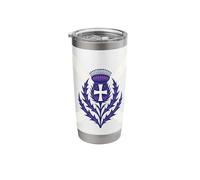 Stylized Thistle St Andrews Cross and Saltire Stainless Steel Insulated Tumbler