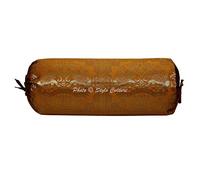 Stylo Culture Indian Decorative Brocade Bolster Cushion Cover Mustard Yellow Gold Floral Jacquard Silk Round Neck Pillow Elephant Cylindrical Diwan Pillow Cover - (76x38 cm) | 1 Pc (Cover Only)