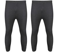 Stylo Online Kids Brushed Thermal Underwear Unisex Boys Girls Long Johns Shirts Tops Winter Warm Underwear Camping Ski Pants (2 x Long Johns Top Grey, 5-6 Year)