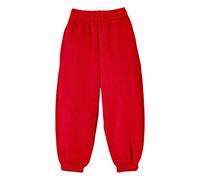 Stylo Online Kids Fleece Jogging Bottoms Boys Girls Sports PE Joggers Childrens Unisex Casual Fleece Pull On Trousers School Play Tracksuit Classic Bottom Soft Jog Pants(Red, 3-4 Years)
