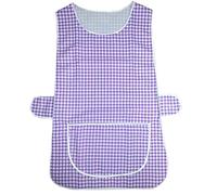 Stylo Online Ladies Womens Tabard Home Work Kitchen Cleaning Chef Catering Cleaners Workwear Poly Cotton Overall Tabbard Apron (Check Lilac,XXXOS)