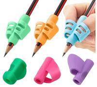 Stylo Pencil Grips for Children Handwriting, Toddlers 2-5, Assorted 6 Pack | Pen and pencil grips, writing aids for kids, autism and SEN support, food-grade silicone, ergonomic easy grip
