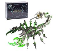 Stylomira 3D Metal Scorpion Model Kit, Golden Scorpion King DIY Assembly Puzzle for Adults, Stainless Steel Mechanical Insect Metal, Creative Gift Desk Display (200+PCS/Green)