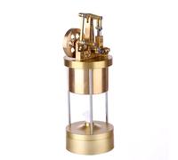 Stylomira 5x5.5x14CM Mini All-Copper Vertical Steam Engine Model, Creative Educational Gift, Physics Science Demonstration, Collectible Desk Decor for Adults & Teens