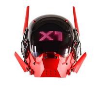 Stylomira Future Punk Mechanical Anti-Bio Series Mask Men Role Play Costumes for Halloween Cosplay Party (Red)