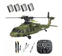 Stylomira K200 UH-60 Simulation BlackHawk 6CH RC Helicopter with One-Key Inverted Flight, 2.4G 6-Axis Gyroscope Aerobatic Remote Control Helicopter with Altitude Hold & Optical Flow Positioning - RTF