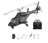 Stylomira RC ERA A61 Single Rotor RC Helicopter with 2.4G Remote Control, 1/52 Scale 4CH Little Air-wolf RC Helicopter Model with One-Key Takeoff/Landing for Enthusiasts - 1 Battery